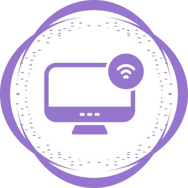 Akıllı Ekran Ağı simgesi basit illüstrasyon