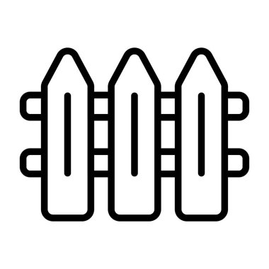 Çit. Web simgesi basit illüstrasyon