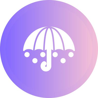 Şemsiye. Web simgesi basit illüstrasyon