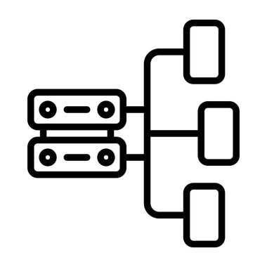 veritabanı. Web simgesi basit illüstrasyon 
