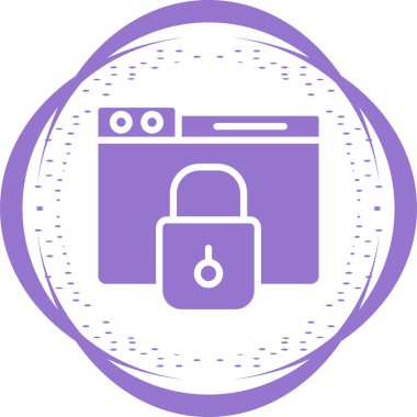 Kilidin vektör illüstrasyonu, gizlilik kavramı 