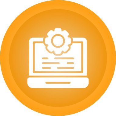 laptop ide simgesi, vektör illüstrasyonu basit tasarım