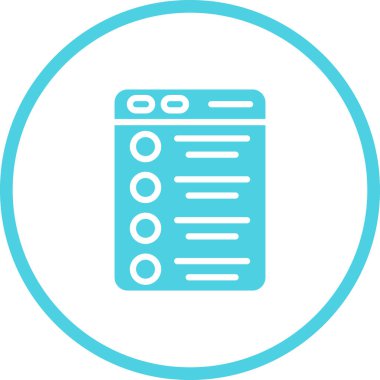 Tasarım listesi simgesi, vektör illüstrasyonu 