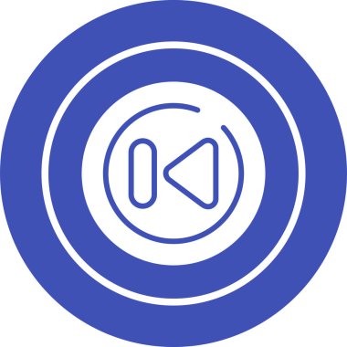 vector illustration,  Rewind Circle Icon