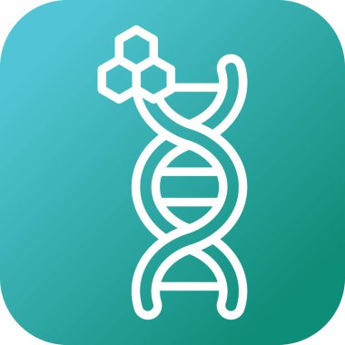 DNA yapısı simgesi. Web illüstrasyonu