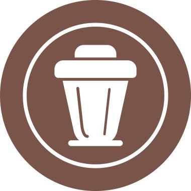 Çöp kutusu. Web simgesi basit illüstrasyon
