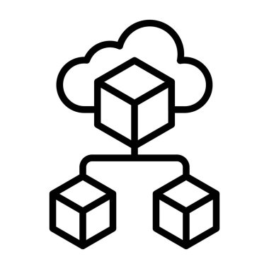 Bulut Altyapı simgesinin vektör çizimi