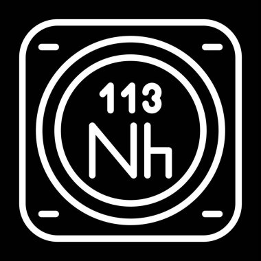 Periyodik tablonun kimyasal elementinin web illüstrasyonu