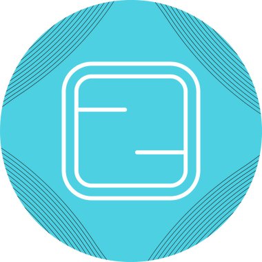 Kare vektör çizgisi simgesi