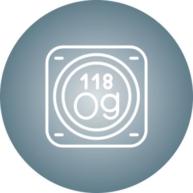 Periyodik tablonun kimyasal elementinin web illüstrasyonu