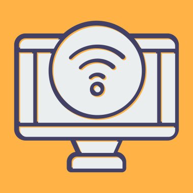 bilgisayar simgesi, vektör illüstrasyonu basit tasarım