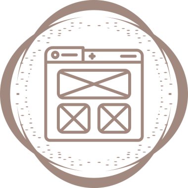 Ui Tasarım simgesi, web sitesi tasarımı ve vektör illüstrasyonu