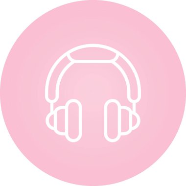 kulaklık simgesi web basit illüstrasyon