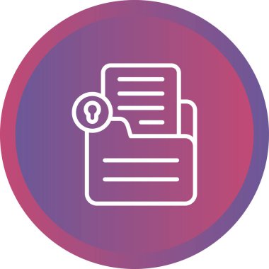 belge kilidi ikon vektör çizimi