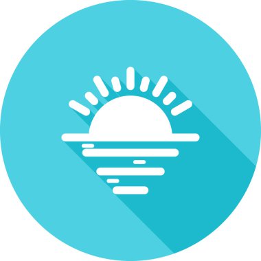  Gün batımı web simge vektör çizim  