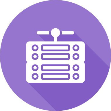 Sunucu modern simgesinin vektör illüstrasyonu