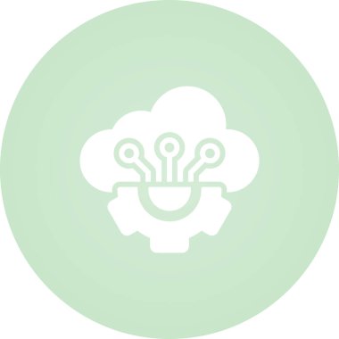 Servis simgesi olarak yazılım, vektör illüstrasyonu basit tasarım