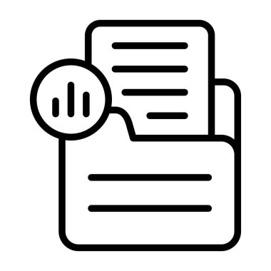 Belge Analiz simgesinin vektör illüstrasyonu 