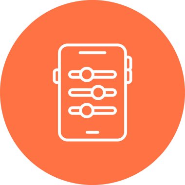 Akıllı telefon simgesinin vektör illüstrasyonu 