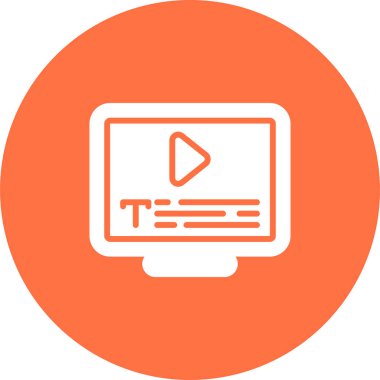 altyazı simgesi. Beyaz arkaplanda izole edilmiş doğrusal biçim işareti. Vektör illüstrasyonu.