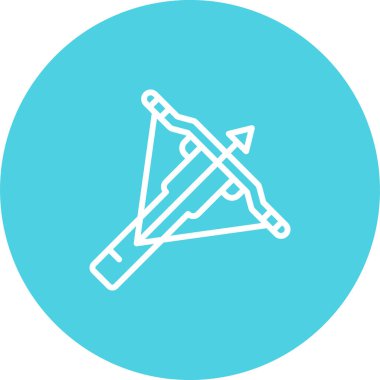 Savaş yaylı ok düz vektör simgesi