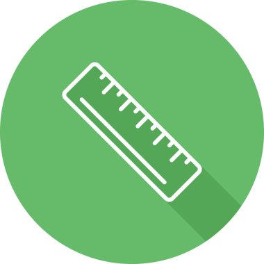 cetvel web simgesi, basit vektör illüstrasyonu