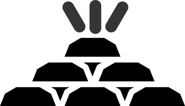 Altın web simgesi, basit vektör illüstrasyonu