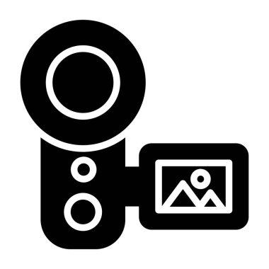 video kamera simgesi, vektör illüstrasyonu  