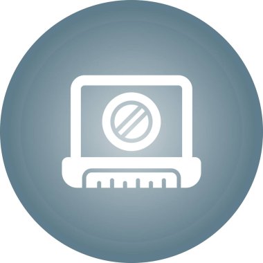 dizüstü bilgisayar simgesi, vektör illüstrasyonu basit tasarım