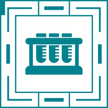 Test Tüpü Rafı simgesinin vektör çizimi