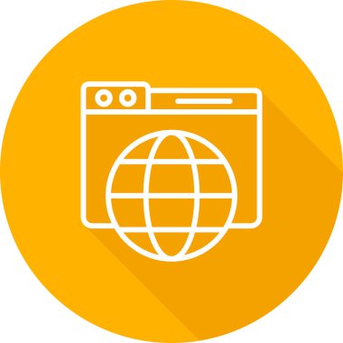 Web tarayıcı simgesi, vektör illüstrasyonu basit tasarım