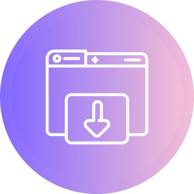 Web arayüzü simgesi ana hat biçiminde indiriliyor