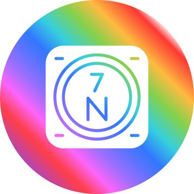 Nitrojen, N, kimyasal periyodik element simgesi. Periyodik tablonun kimyasal elementi