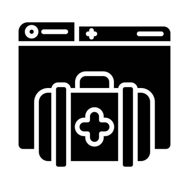 Sağlık hizmetleri medikal ikonu modern illüstrasyon