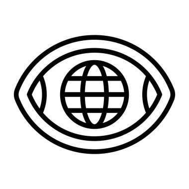 Göz. Web simgesi basit illüstrasyon 
