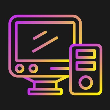 masaüstü web simgesi vektör çizimi