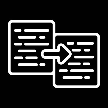 Belge Kopyalama simgesi, vektör illüstrasyonu