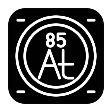 Periyodik tablonun kimyasal elementinin web illüstrasyonu