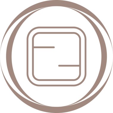 Kare vektör çizgisi simgesi