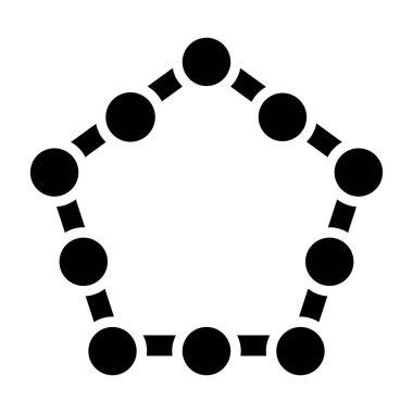 Yuvarlak köşeli altı köşeli simge ana hatlı vektör çizimi düz resim biçimi