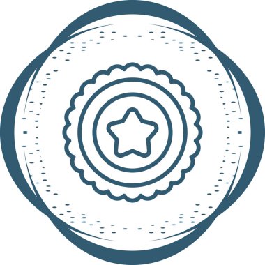 Rozet web simgesi, basit vektör illüstrasyonu