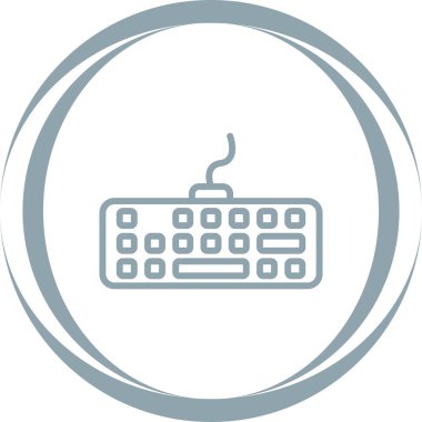 Modern Klavye simgesinin vektör çizimi      