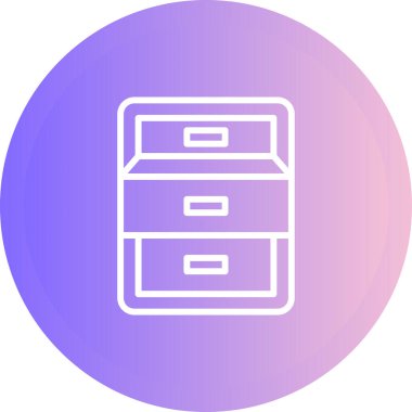 Dosya kabine simgesinin vektör illüstrasyonu