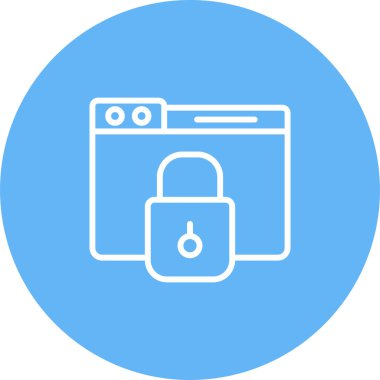 Kilidin vektör illüstrasyonu, gizlilik kavramı 