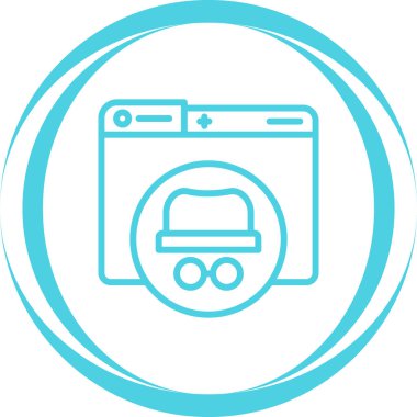 Incognito simgesi web basit illüstrasyon