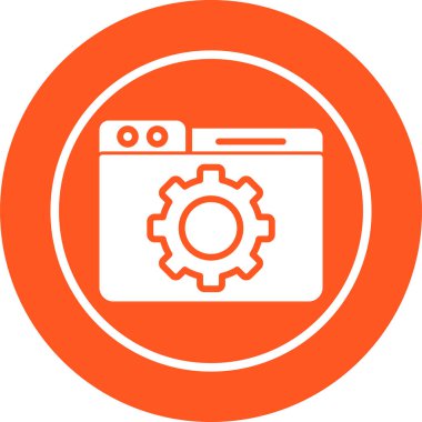 Web tarayıcı simgesi, vektör illüstrasyonu basit tasarım