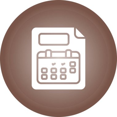 Planlayıcı Web simgesi vektör illüstrasyonu