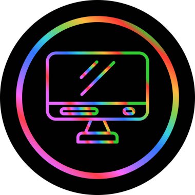 Monitör. Web simgesi basit illüstrasyon