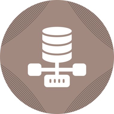 veritabanı. Web simgesi basit illüstrasyon 