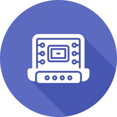 dizüstü bilgisayar simgesi, vektör illüstrasyonu basit tasarım